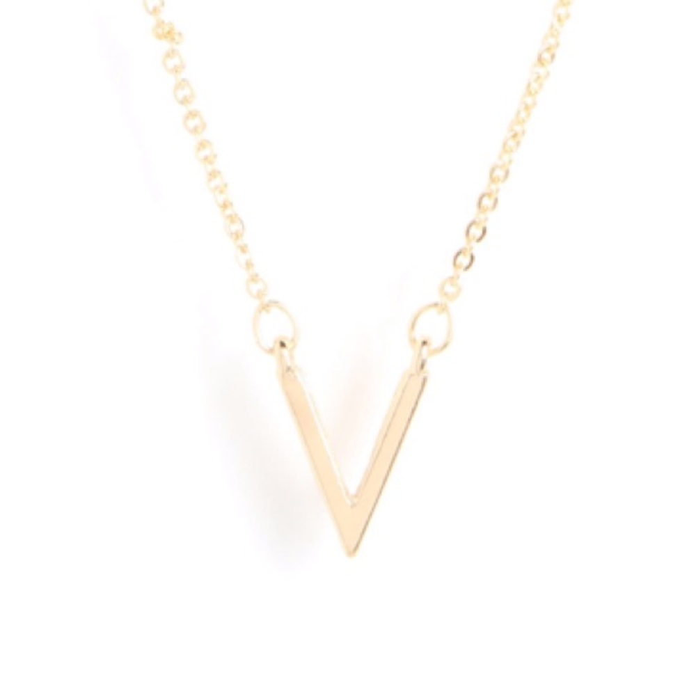 Gold V Arrow Choker Chain